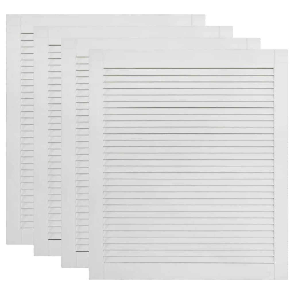 Spintelės durelės, 4vnt., baltos, 69x59,4cm, pušis
