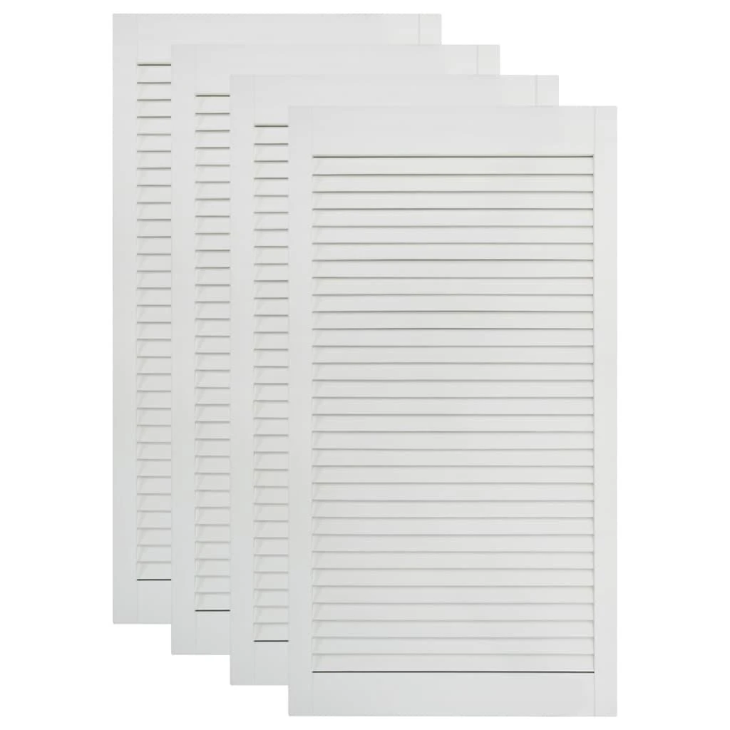 Spintelės durelės, 4vnt., baltos, 99,3x39,4cm, pušis