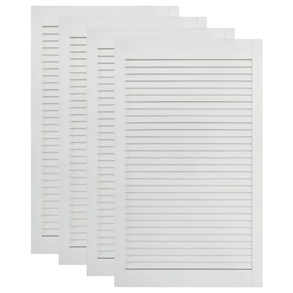 Spintelės durelės, 4vnt., baltos, 99,3x49,4cm, pušis