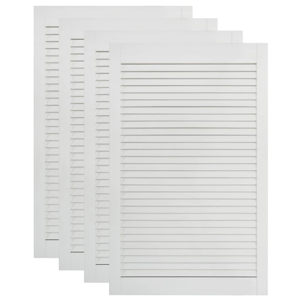 Spintelės durelės, 4vnt., baltos, 99,3x59,4cm, pušis