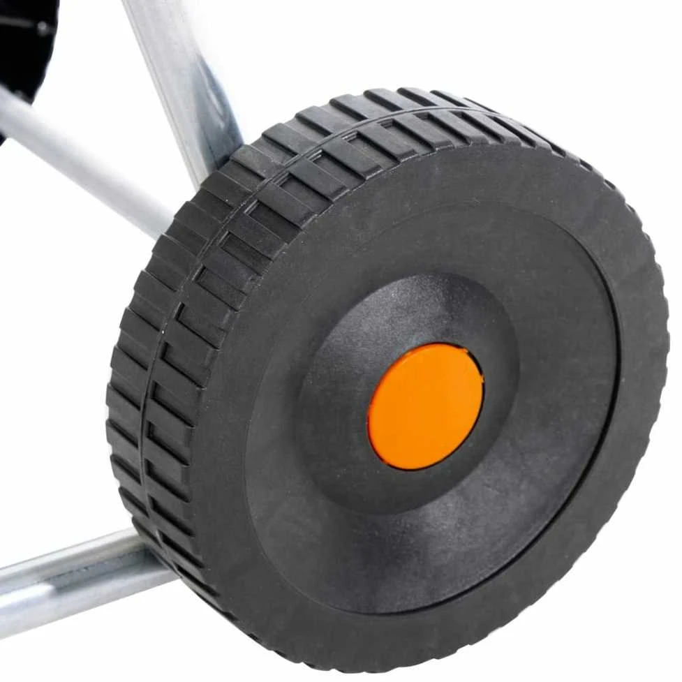 Žarnos ritės vežimėlis 50 m 1/2" arba 35 m 3/4" žarnai, plienas
