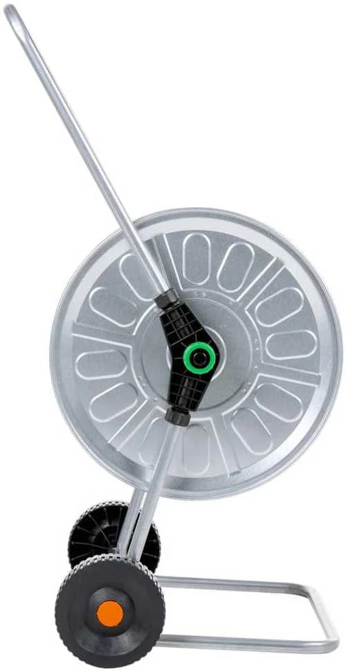 Žarnos ritės vežimėlis 80 m 1/2" arba 50 m 3/4" žarnai, plienas