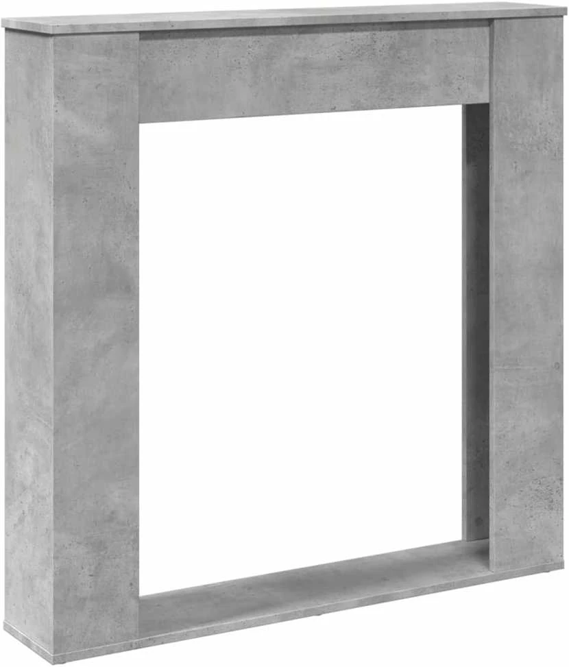 Židinio apvadas, betono pilkas, 100x20x100cm, apdirbta mediena
