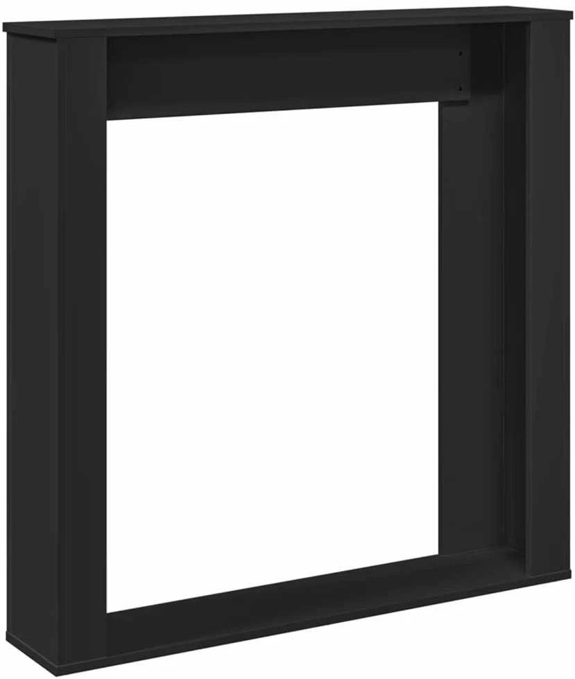 Židinio apvadas, juodos spalvos, 100x20x100cm, apdirbta mediena