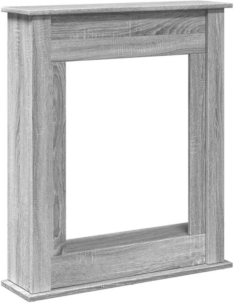 Židinio apvadas, pilkas ąžuolo, 75x20x87,5cm, apdirbta mediena