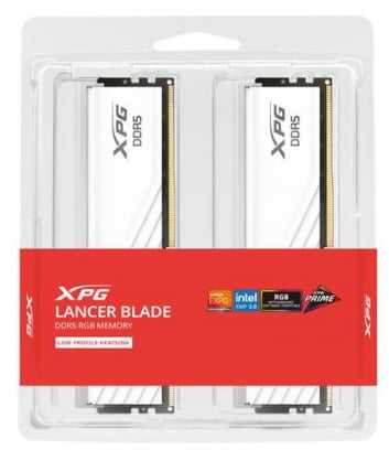 ADATA DDR5 - 48GB - 6000 - CL - 30 (2x 24 GB) dual kit, RAM (baltas, AX5U6000C3024G-DTLABRWH, Lancer Blade RGB, INTEL XMP, AMD EXPO)