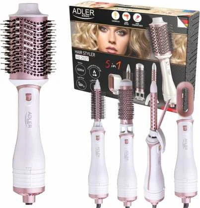Adler | Plaukų formuotojas 5 viename | AD 2027 | 1200 W | Pearl Baltas/Rose Gold