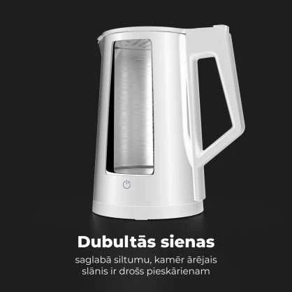 AENO EK8S Smart Electric Virdulys, Wi-Fi, 1.7L, Temp Control, Strix, Baltas