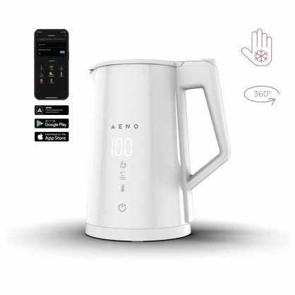 AENO EK8S Smart Electric Virdulys, Wi-Fi, 1.7L, Temp Control, Strix, Baltas