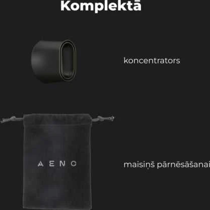 AENO HD2 Plaukų džiovintuvas, 2000W, Ionizer, 3 Modes, Cool Button, Pilkas