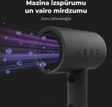 AENO HD2 Plaukų džiovintuvas, 2000W, Ionizer, 3 Modes, Cool Button, Pilkas