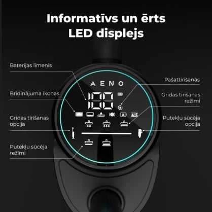 AENO TC1 transformatorinis dulkių siurblys, 200 W, 14 kPa, savaiminio išsivalymo, Pilkas