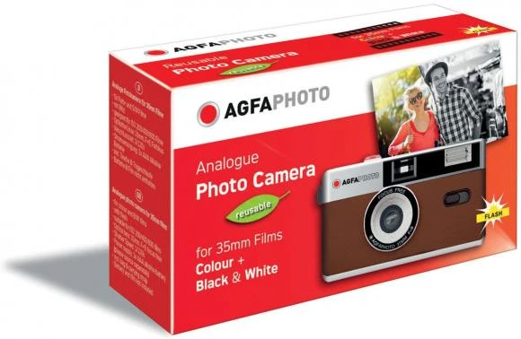 AGFAPHOTO daugkartinio naudojimo fotoaparatas 35 mm RUDAS