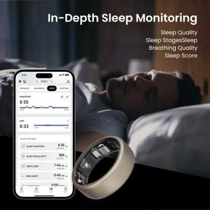 Išmanusis žiedas Amazfit Helio, Titano spalvos, 10 dydis