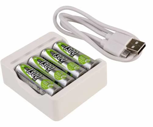 „Ansmann“ įkroviklis „Basic IV“. 4 x AA 1300 mAh baterijos. 1001-0120-01