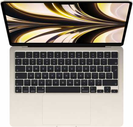 Nešiojamas kompiuteris MacBook Air 13 colių Apple M2 8C CPU, 8C GPU/16GB/256GB SSD/Starlight/RUS