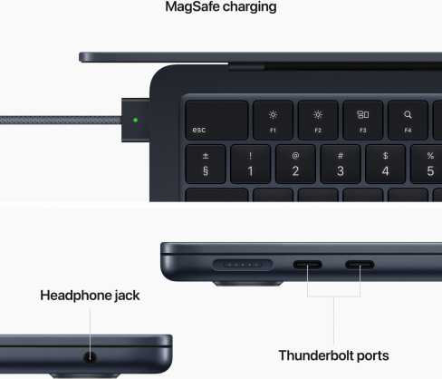 Nešiojamas kompiuteris MacBook Air 13 colių Apple M2 8C CPU, 8C GPU/16GB/256GB SSD/Midnight/RUS