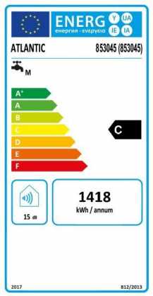 Horizontalus elektrinis vandens šildytuvas Atlantic O Pro+ 80 1,5 kW, B1ATL-853045