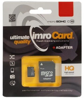 IMRO atminties kortelė Micro SD 8GB su adapteriu SD