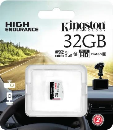 Atminties kortelė Tik Kingston 32GB Micro SDHC Endurance 95R/30W C10 A1 UHS-I kortelė