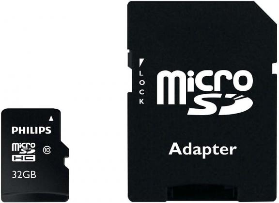Atminties kortelė „Philips Micro SDHC“ kortelė 32 GB, 10 klasės UHS-I U3, įsk. Adapteriai