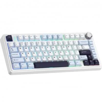 Žaidimų klaviatūra Aula F75, Leobog Reaper Switches, šviesiai mėlyna