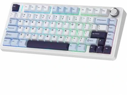 Žaidimų klaviatūra Aula F75, Leobog Reaper Switches, šviesiai mėlyna