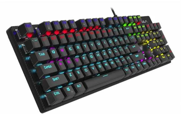 Klaviatūra Aula S2022 RGB su laidu mechaninė klaviatūra (EN RU