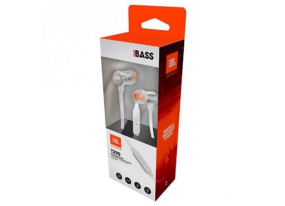 JBL Tune 290 T290 laidinės ausinės, Sidabrinės spalvos