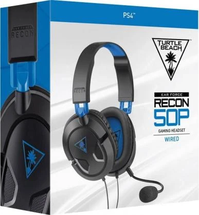 Žaidimų ausinės Turtle Beach Recon 50P, skirta PS4, Juoda-mėlyna