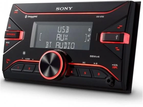 Automagnetola Sony | DSX-B700 | Taip | 4 x 55 W | Medijos imtuvas su USB, Bluetooth