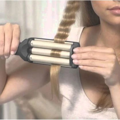 BABYLISS Hair Suktukas C260E Easy wave plaukų garbanojimo geležis Keraminė šildymo sistema, Statinės skersmuo 15 mm, Temperatūra (min) 160 °C, Temperatūra (maks.) 200 °C, Šildymo lygių skaičius 3, 60 W, Juodas, Taip, Taip
