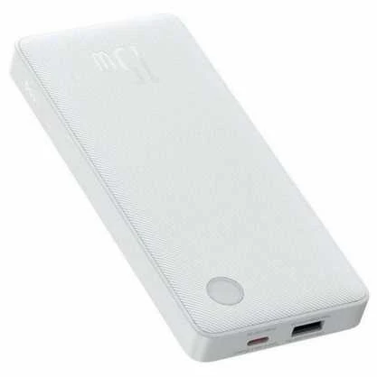 LiPo išorinis akumuliatorius (PowerBank) 10000mAh 15W USB + USB-C Airpow Lite baltas BASEUS
