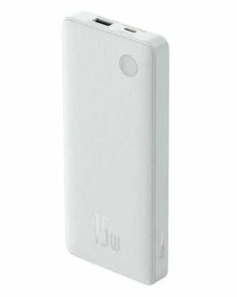 LiPo išorinis akumuliatorius (PowerBank) 10000mAh 15W USB + USB-C Airpow Lite baltas BASEUS
