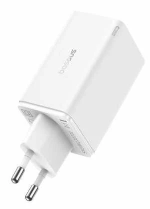 Baseus GAN6 Pro greitas įkroviklis, 2xUSB-C + 2xUSB, 65W (balta)