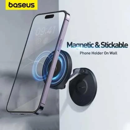 Magnetinis stalinis telefono stovas Baseus MagPro lipnus (juodas)