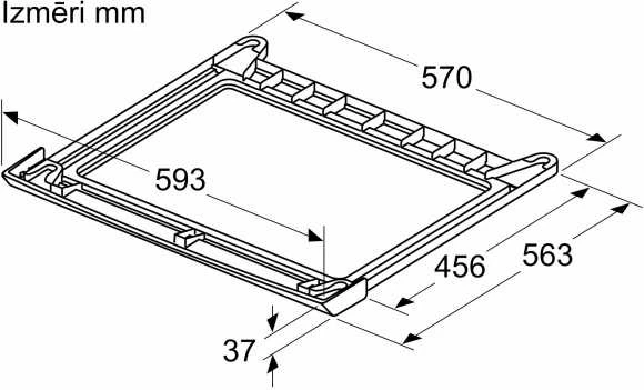 Bosch WTZ27510 sujungimo rėmelio išmatavimai