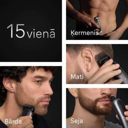 Barzdaskutė AIO7580 Braun Kirpimo Rinkinys Viskas Viename 15in1