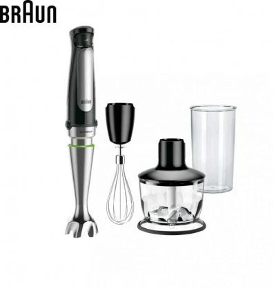 BRAUN Rankinis maišytuvas MQ 7035 X, 1000W, 0.6L, ActiveBlade, SmartSpeed, Inox/Juodas
