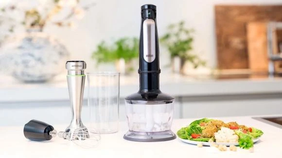 BRAUN Rankinis maišytuvas MQ 7035 X, 1000W, 0.6L, ActiveBlade, SmartSpeed, Inox/Juodas