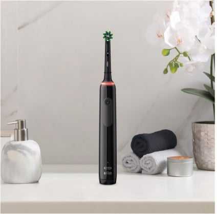 Elektrinis dantų šepetėlis Oral-B Pro 3 3900N, Juodas/Rožinis