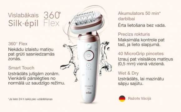 SES9-011 3D Braun Silk•épil 9 Flex Epiliatorius