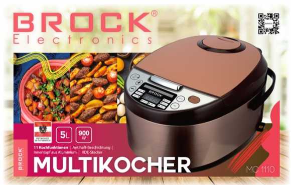 Brock Multivaryklė, 900W, 220V ~50Hz, 5L