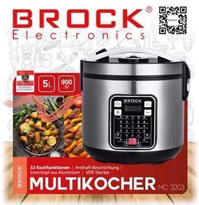 Brock Multivaryklė, 900W, 220V ~50Hz, 5L.