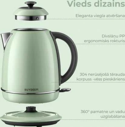 BUYDEEM Electric Virdulys, modelis K640, spalva Cozy Greenish, EU