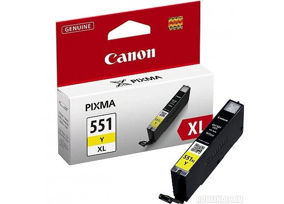 CANON 1LB CLI-551XLY rašalo kasetė geltona didelės talpos 700 puslapių 1 pakuotė XL