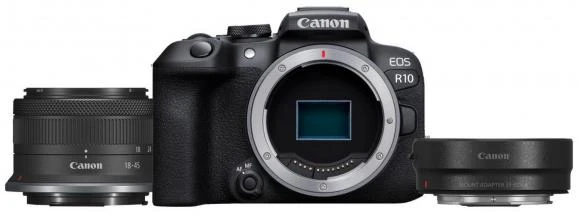 Canon EOS R10 + RF-S 18-45mm F4.5-6.3 IS STM (F/4.5-6.3 IS STM) + tvirtinimo adapteris EF-EOS R