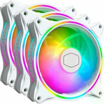 Cooler Master MasterFan MF120 Halo² baltas 3in1, Ventiliatorius, 12 cm, 0 aps./min., 2050 aps./min., Baltas