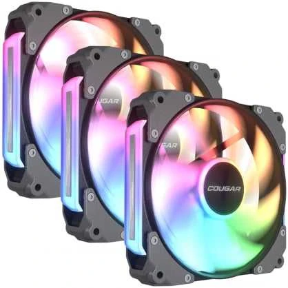 COUGAR APOLAR 120 ARGB ELITE universalus modulinis ventiliatorius (3vnt pakuotėje), Juodas
