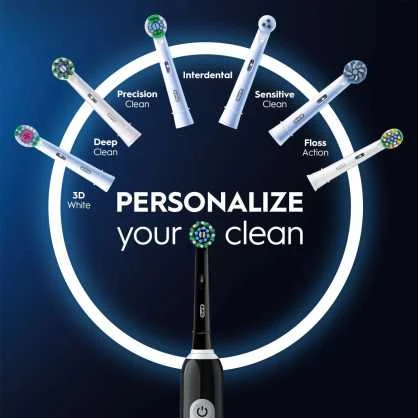 Braun Pro Series 1 šepetėlio galvučių tipai